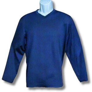 RETRO  - V NECK MEN'S TOP SMOOTH RIBBED FABRIC PERFECT CONDITION GREAT COLOR (L)